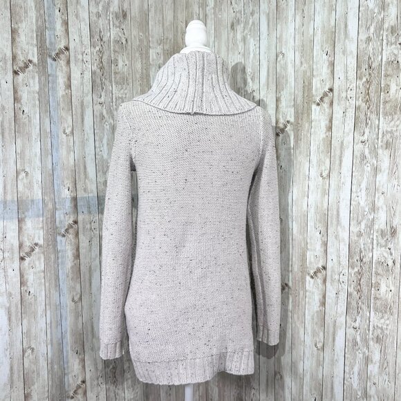 Women's Old Navy Long Sleeve Sweater | Cream | Cowl Neck | Small | Cable Knit - Picture 4 of 16